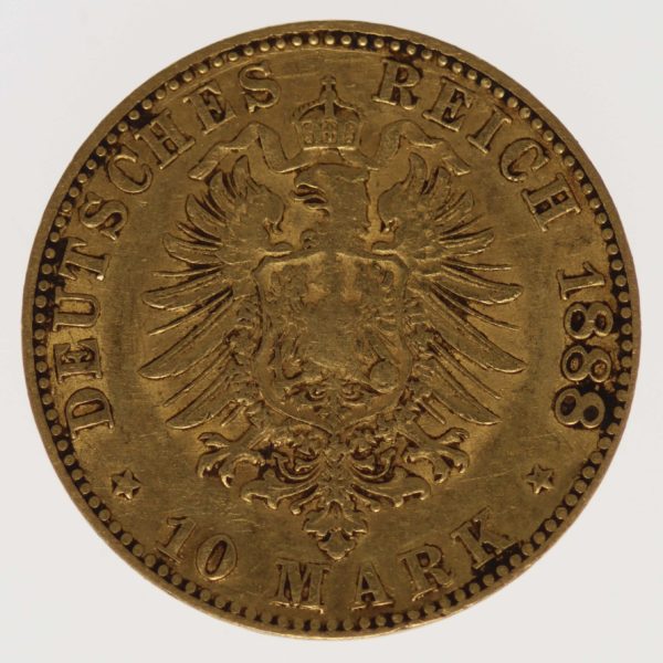 deutsches-kaiserreich-ab-1871 - Baden Friedrich I. 10 Mark 1888