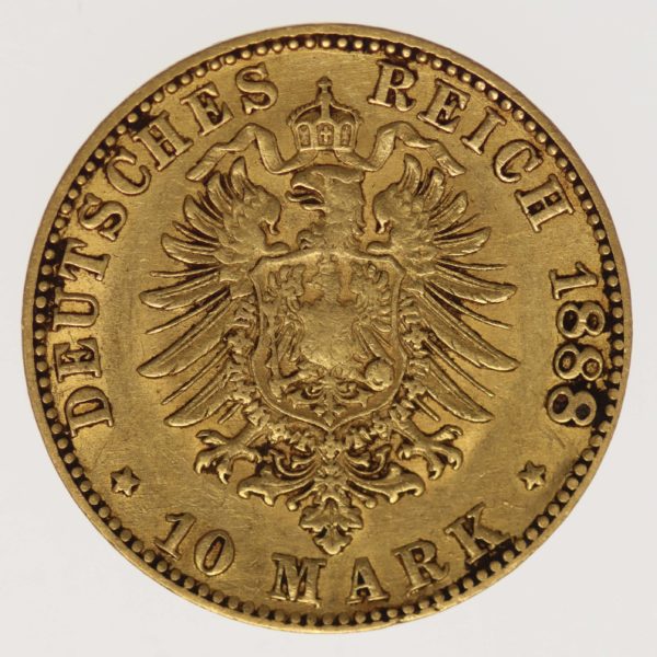 deutsches-kaiserreich-ab-1871 - Baden Friedrich I. 10 Mark 1888