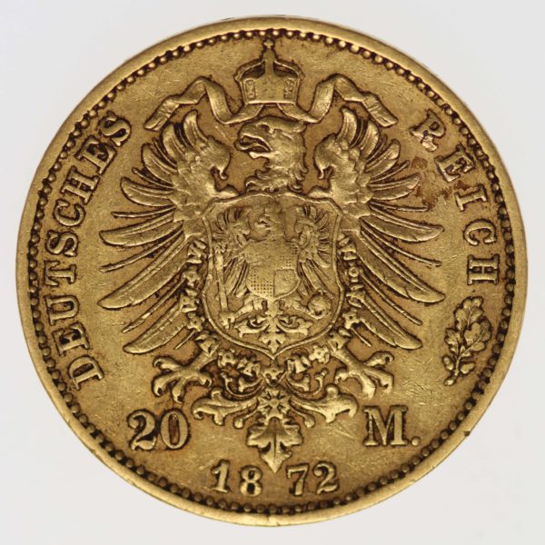 deutsches-kaiserreich-ab-1871 - Bayern Ludwig II. 20 Mark 1872