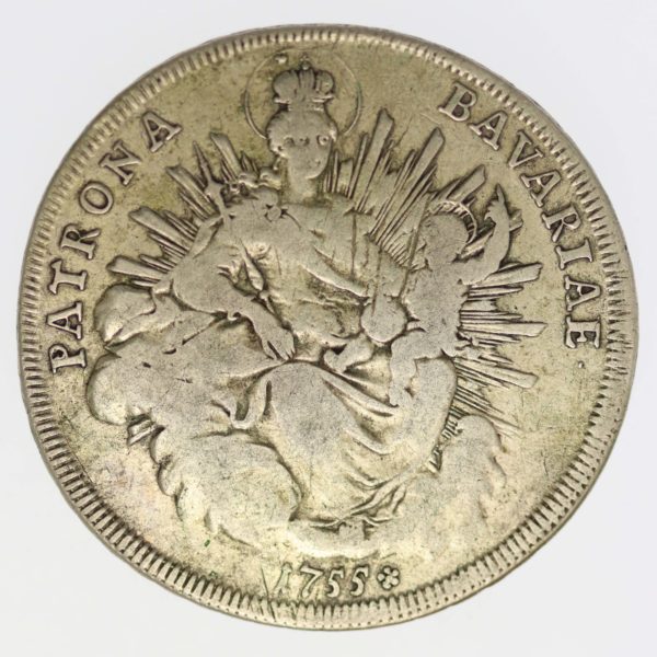 altdeutschland-deutsche-silbermuenzen - Bayern Maximilian III. Joseph Taler 1755