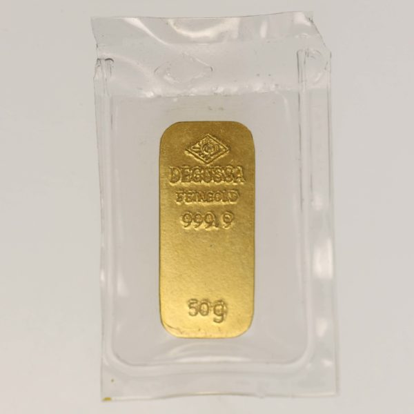 goldbarren - Goldbarren 50 Gramm Degussa