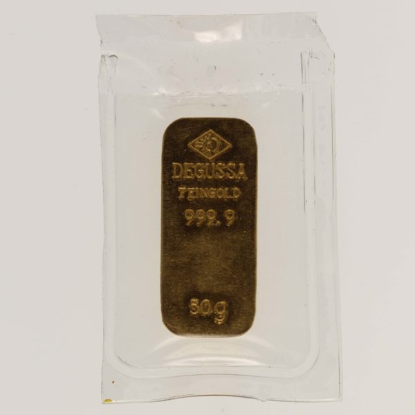 goldbarren - Goldbarren 50 Gramm Degussa