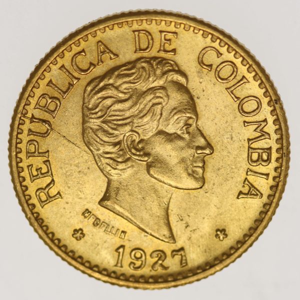 kolumbien - Kolumbien 5 Pesos 1927