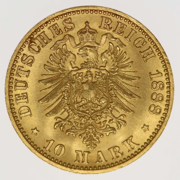 deutsches-kaiserreich-ab-1871 - Preussen Friedrich III. 10 Mark 1888