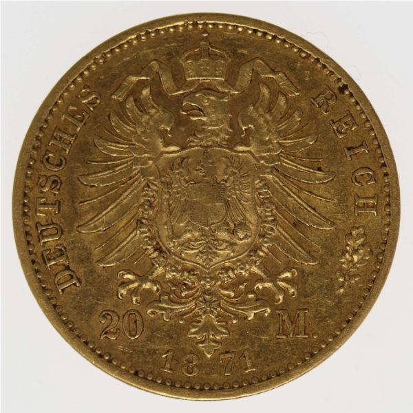 deutsches-kaiserreich-ab-1871 - Preussen Wilhelm I. 20 Mark 1871