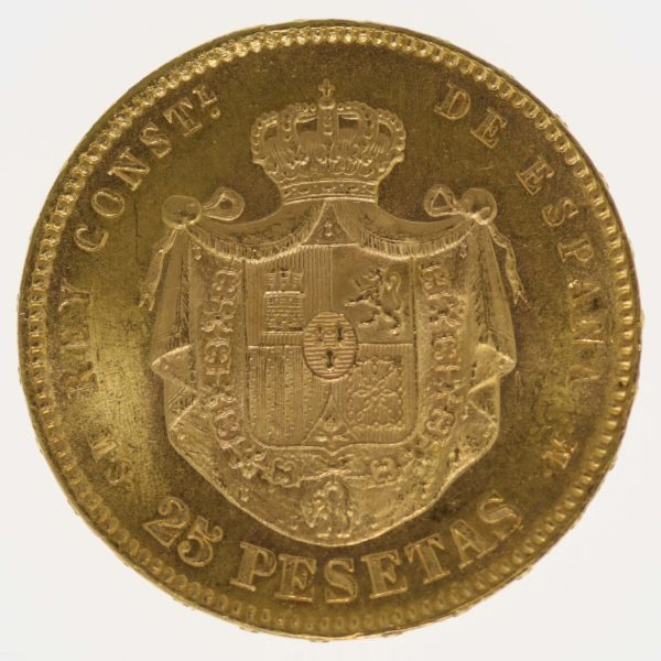 spanien - Spanien Alfonso XII. 25 Pesetas 1880 / 18-80