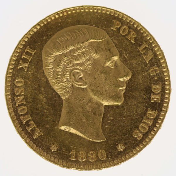 spanien - Spanien Alfonso XII. 25 Pesetas 1880 / 18-80
