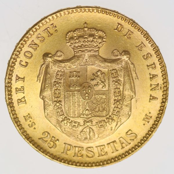 spanien - Spanien Alfonso XII. 25 Pesetas 1880 / 18-80