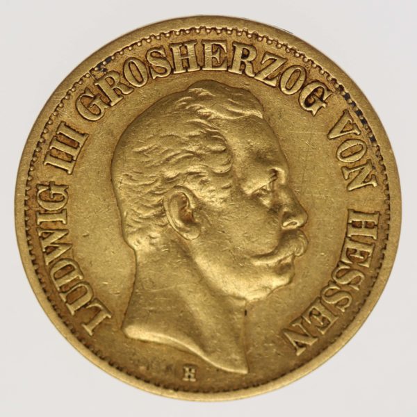 deutsches-kaiserreich-ab-1871 - Hessen Ludwig III. 10 Mark 1875