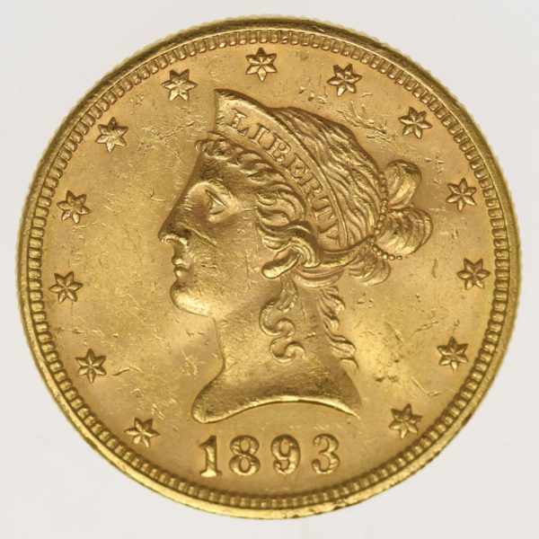 usa - USA 10 Dollars 1893 Liberty / Kopf