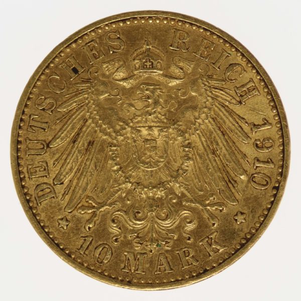 deutsches-kaiserreich-ab-1871 - Baden Friedrich II. 10 Mark 1910
