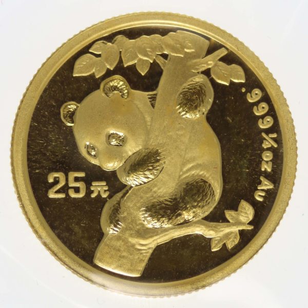 china - China Panda 25 Yuan 1996 1/4 Unze