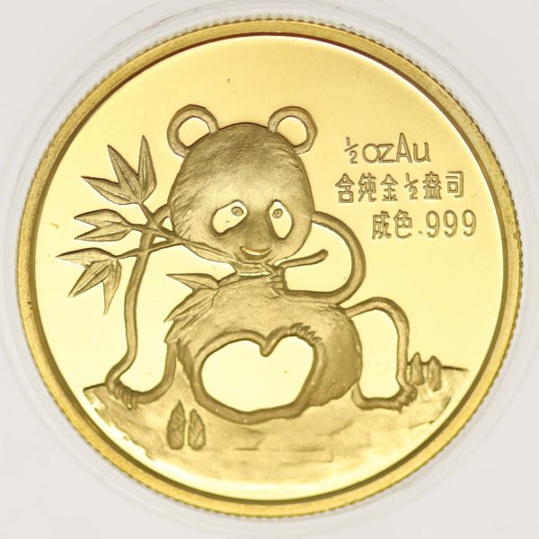 china - China Panda 1/2 Unze 1991 Munich International Coin Show