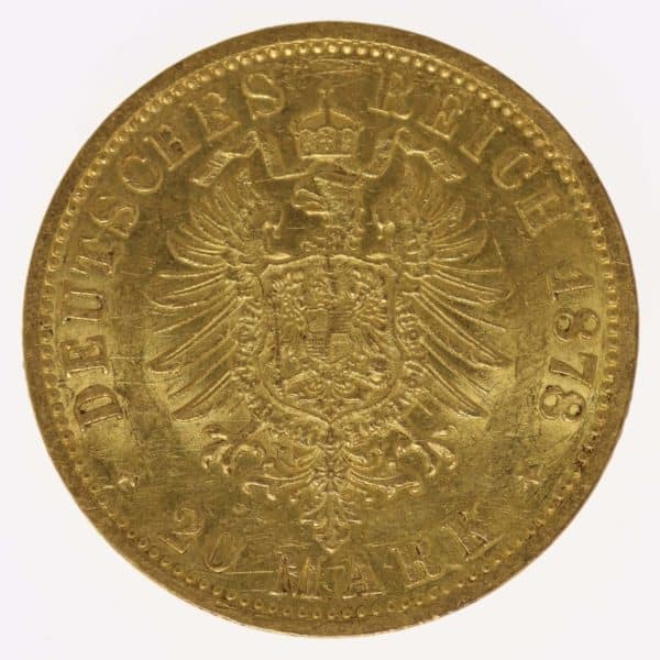 deutsches-kaiserreich-ab-1871 - Hamburg Stadtwappen 20 Mark 1878