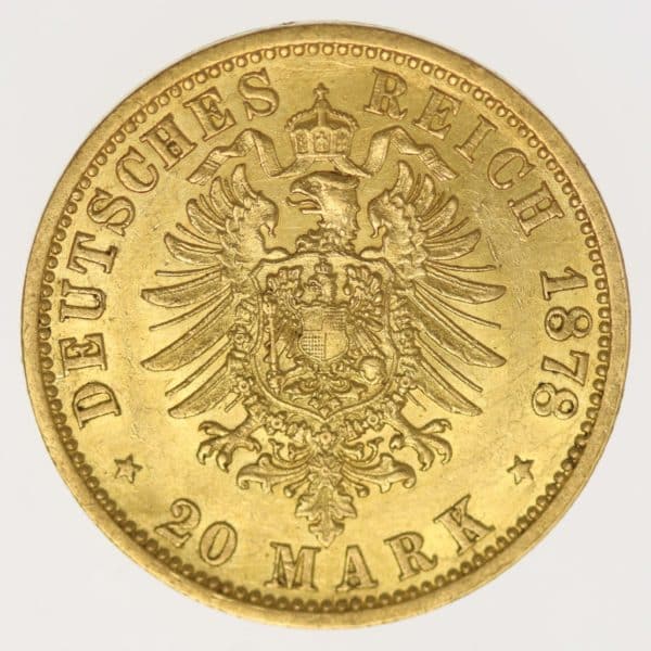 deutsches-kaiserreich-ab-1871 - Hamburg Stadtwappen 20 Mark 1878