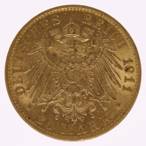 deutsches-kaiserreich-ab-1871 - Hessen Ernst Ludwig 20 Mark 1911