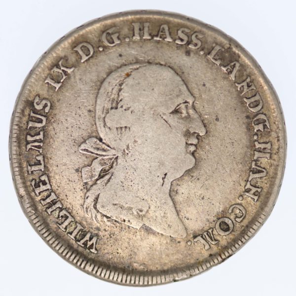 altdeutschland-deutsche-silbermuenzen - Hessen Kassel Wilhelm IX. 1/2 Taler 1789
