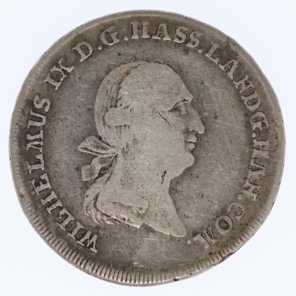 altdeutschland-deutsche-silbermuenzen - Hessen Kassel Wilhelm IX. 1/2 Taler 1789