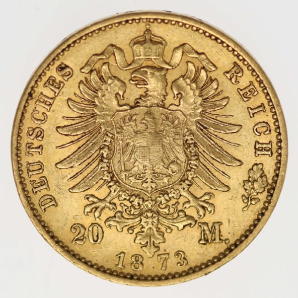 deutsches-kaiserreich-ab-1871 - Hessen Ludwig III. 20 Mark 1873