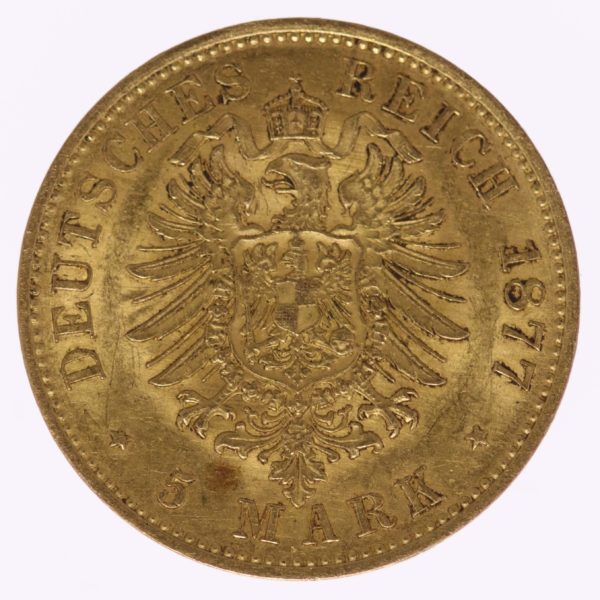 deutsches-kaiserreich-ab-1871 - Preussen Wilhelm I. 5 Mark 1877 A