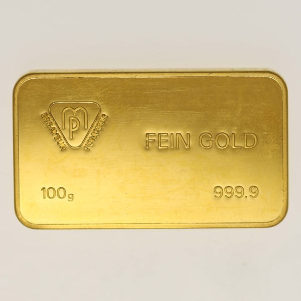 goldbarren - Goldbarren 100 Gramm Schweiz Bank Leu