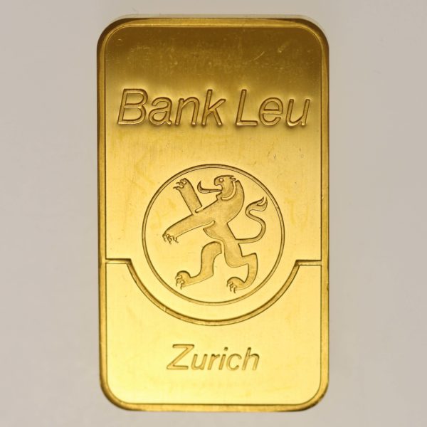 goldbarren - Goldbarren 100 Gramm Schweiz Bank Leu