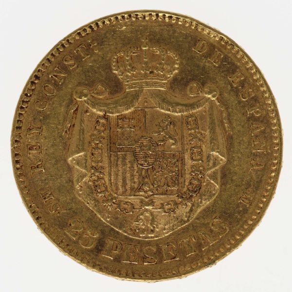 spanien - Spanien Alfonso XII. 25 Pesetas 1880 / 18-80