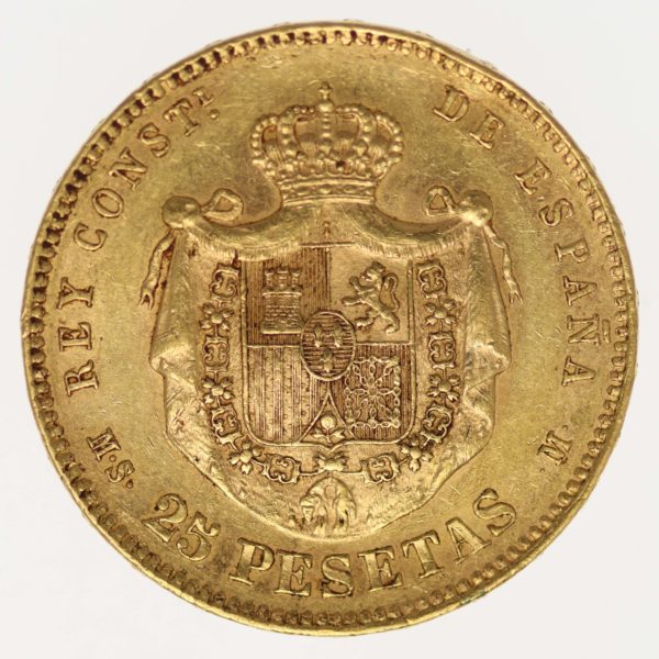 spanien - Spanien Alfonso XII. 25 Pesetas 1880 / 18-80