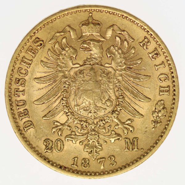 deutsches-kaiserreich-ab-1871 - Württemberg Karl 20 Mark 1873