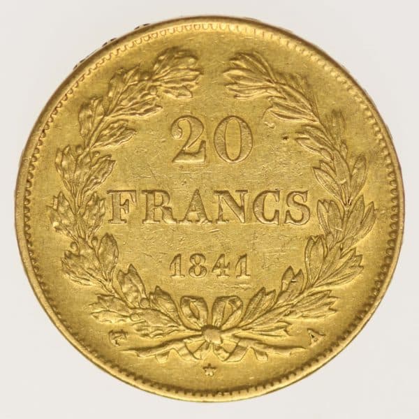 frankreich - Frankreich Louis Philippe I. 20 Francs 1841 A