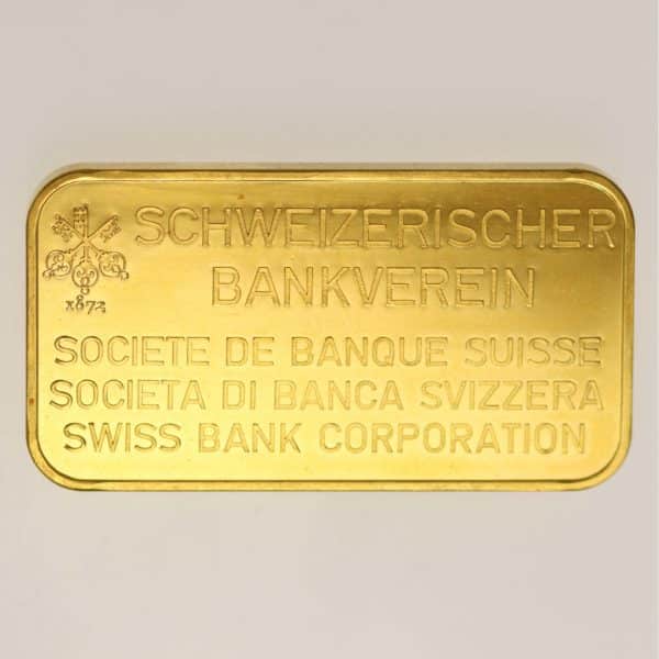 goldbarren - Goldbarren 100 Gramm SBS Societe de Banque Suisse