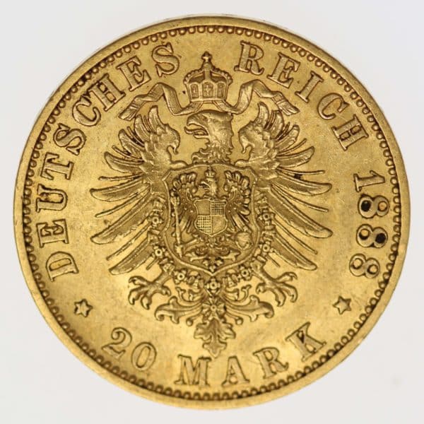 deutsches-kaiserreich-ab-1871 - Preussen Friedrich III. 20 Mark 1888