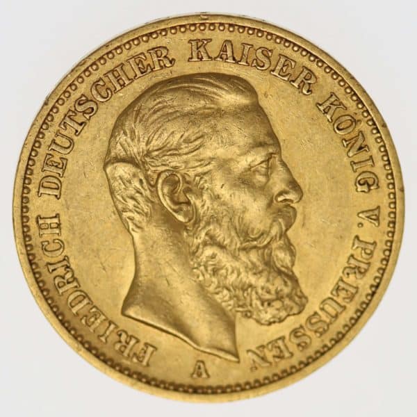 deutsches-kaiserreich-ab-1871 - Preussen Friedrich III. 20 Mark 1888