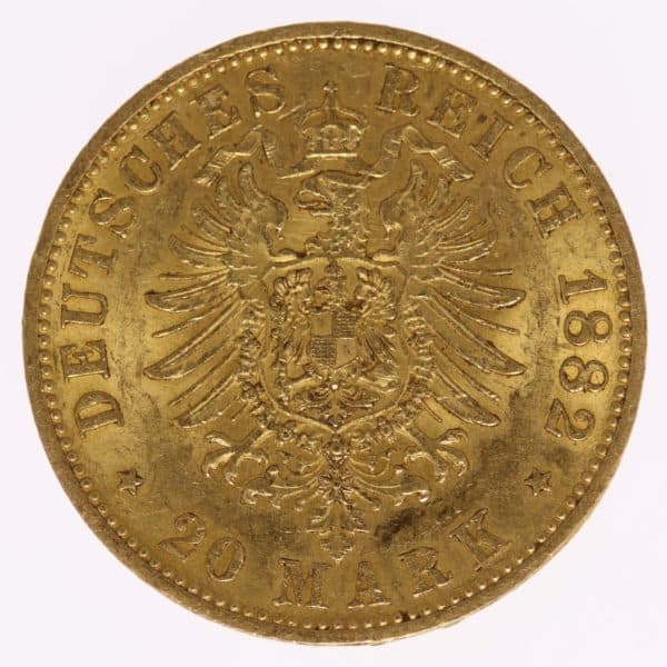 deutsches-kaiserreich-ab-1871 - Preussen Wilhelm I. 20 Mark 1882 A