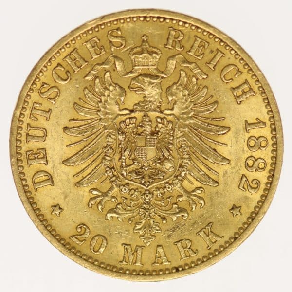 deutsches-kaiserreich-ab-1871 - Preussen Wilhelm I. 20 Mark 1882 A