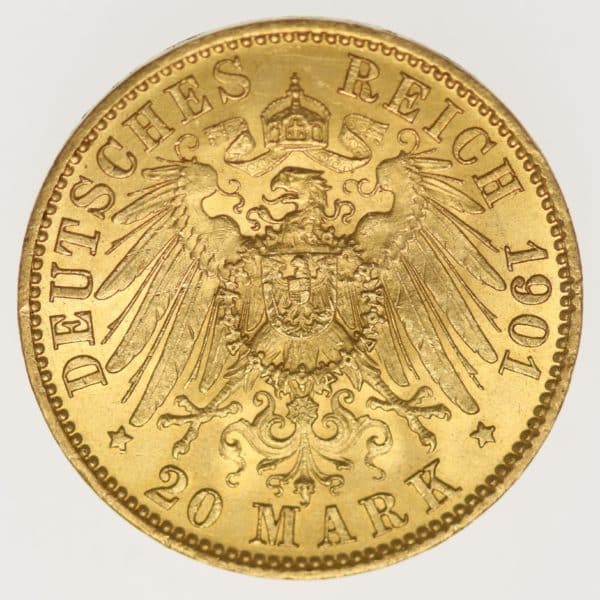 deutsches-kaiserreich-ab-1871 - Preussen Wilhelm II. 20 Mark 1901 A