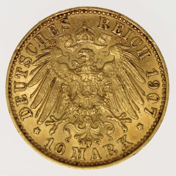 deutsches-kaiserreich-ab-1871 - Sachsen Friedrich August 10 Mark 1907