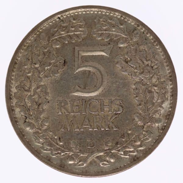 weimarer-republik-deutsche-silbermuenzen - Weimarer Republik 5 Reichsmark 1925 D Rheinlande