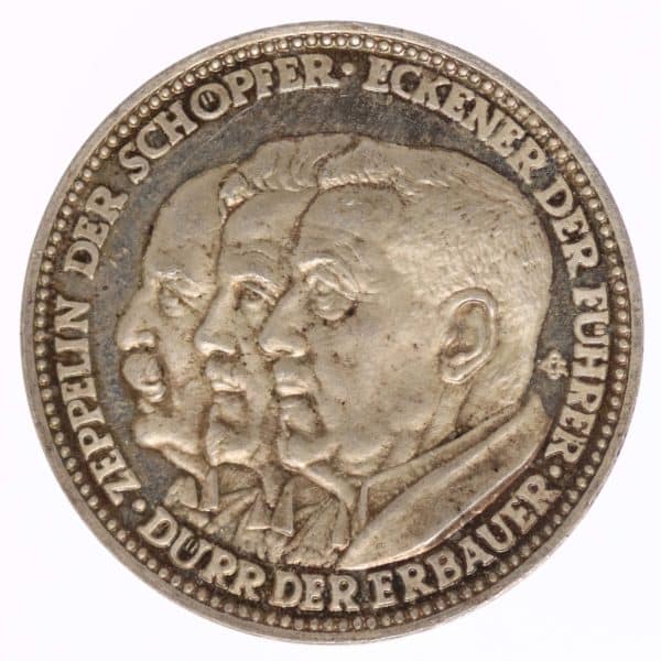 weimarer-republik-deutsche-silbermuenzen - Weimarer Republik Silbermedaille 1929 Zeppelin