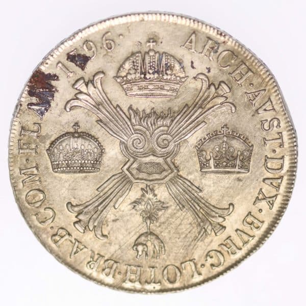 oesterreich-silbermuenzen-uebriges-europa - Österreich RDR Franz II. Kronentaler 1796 M