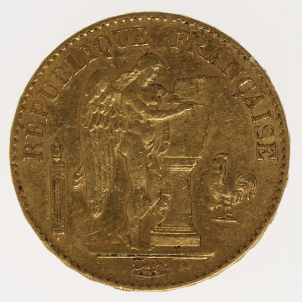 frankreich - Frankreich 20 Francs 1876 A Genius