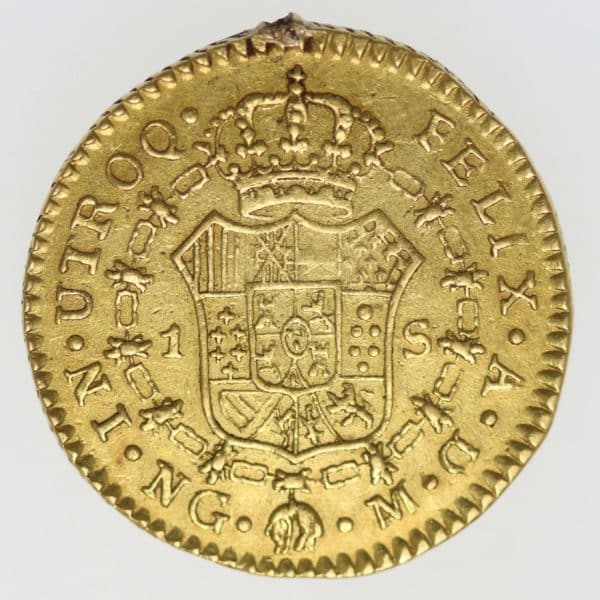 unkategorisiert, guatemala - Guatemala Fernando VII Escudo 1817 NG M