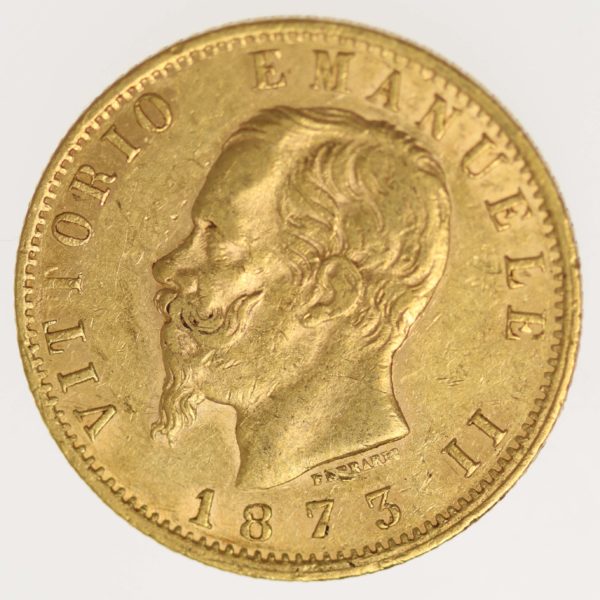 italien - Italien Vittorio Emanuele II. 20 Lire 1873