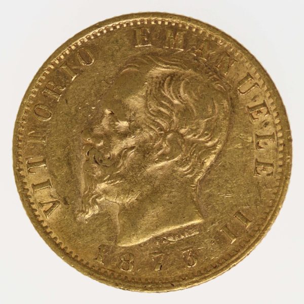 italien - Italien Vittorio Emanuele II. 20 Lire 1873