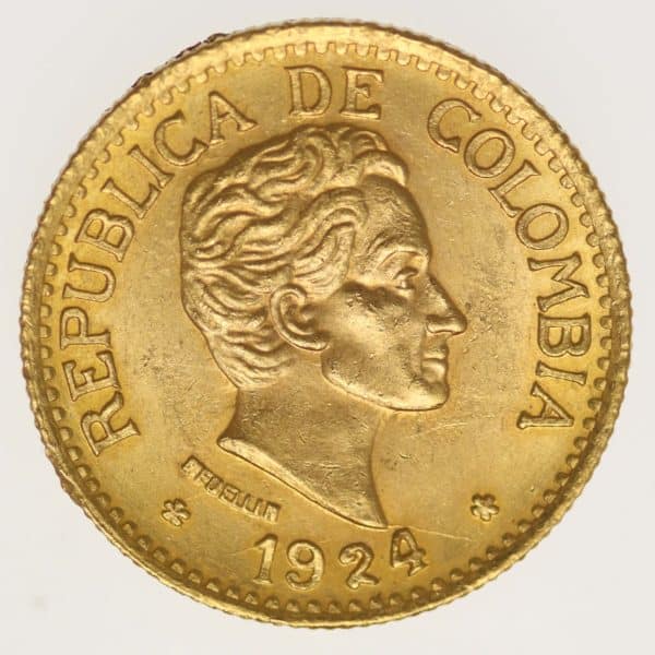 kolumbien - Kolumbien 5 Pesos 1924