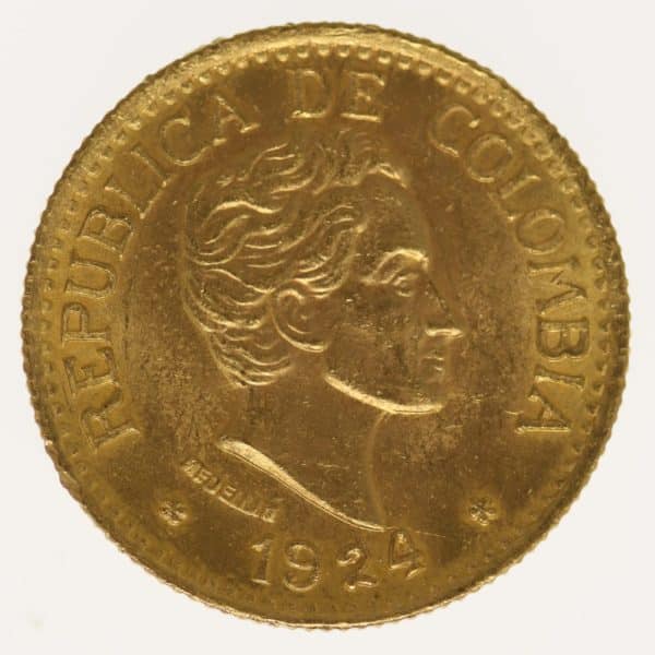kolumbien - Kolumbien 5 Pesos 1924