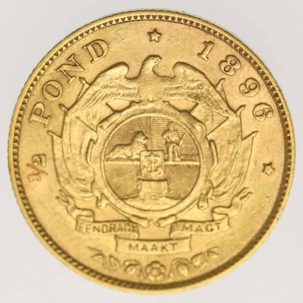 suedafrika - Südafrika 1/2 Pond 1896