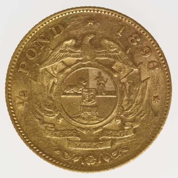 suedafrika - Südafrika 1/2 Pond 1896