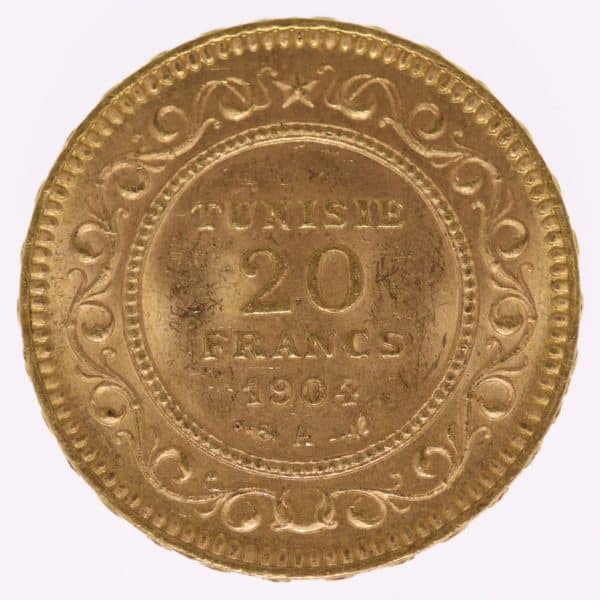 tunesien - Tunesien Mohammed El Hadi Bei 20 Francs 1904