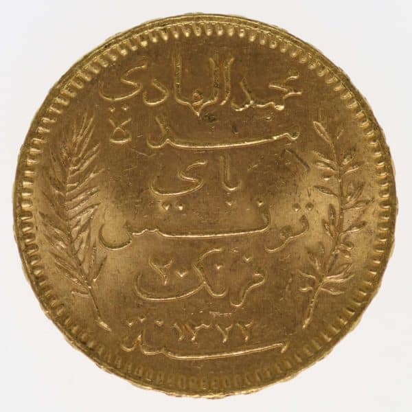 tunesien - Tunesien Mohammed El Hadi Bei 20 Francs 1904